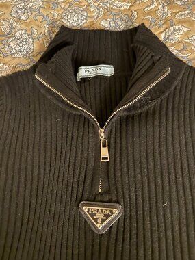 Black Prada thermal sweatshirt
